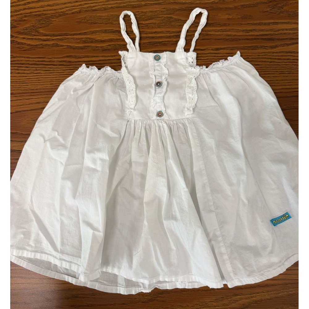 Naartjie Kids White Cotton Eyelet Lace Ruffle Tank Top Size 8 Years XXL Boho